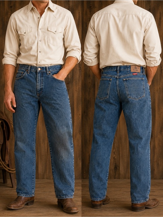 Wrangler Other - Vintage Wrangler Jeans 40x30 Relaxed Fit Blue Denim Western Cowboy